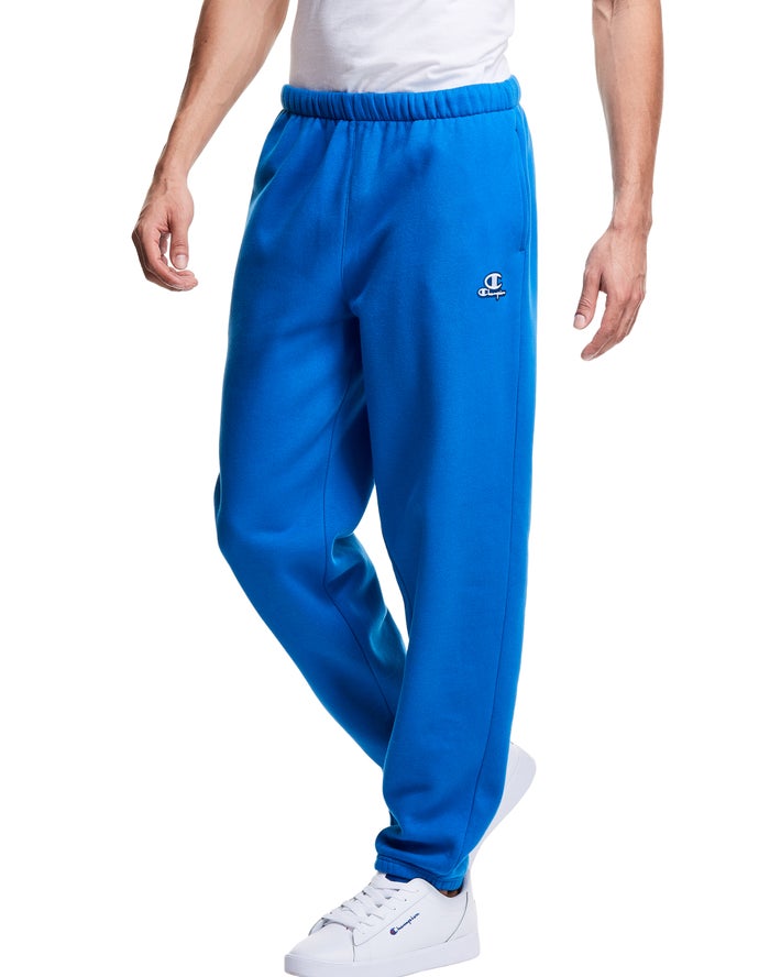 Pantalones Champion Hombre - Classic Fleece Embroidered Logo ( Azules ) 5348176-XR